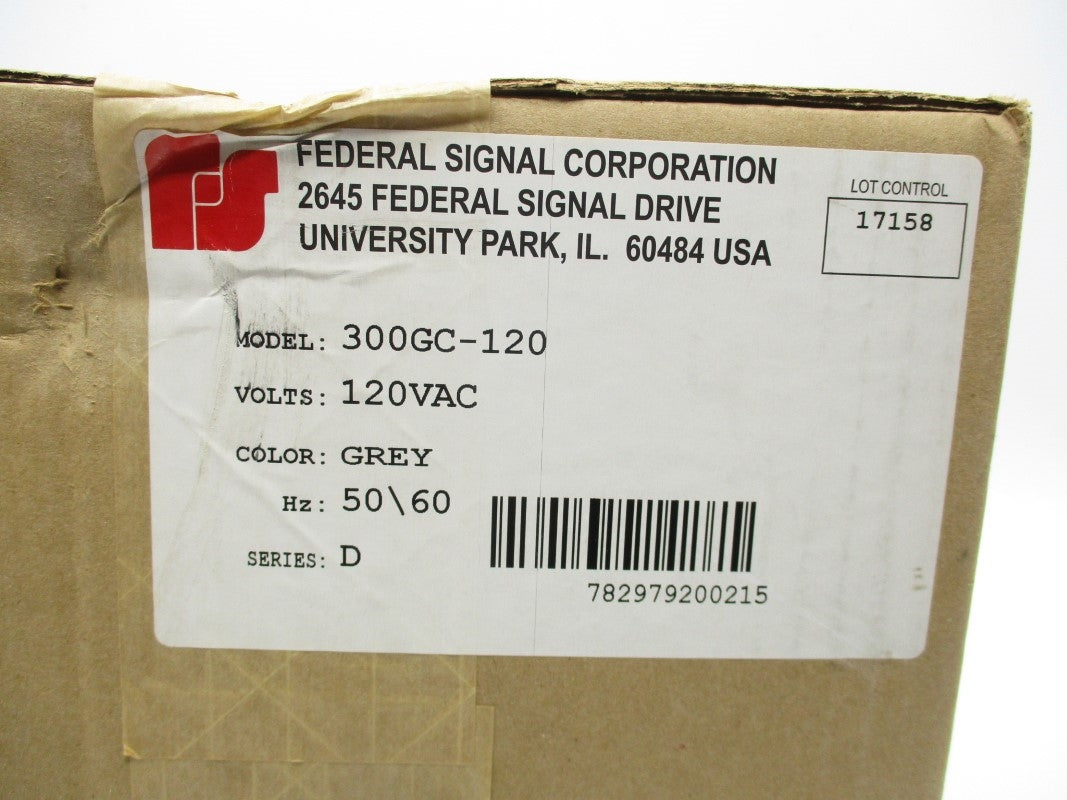 FEDERAL SIGNAL 300GC-120 SER. D 120VAC NSFS