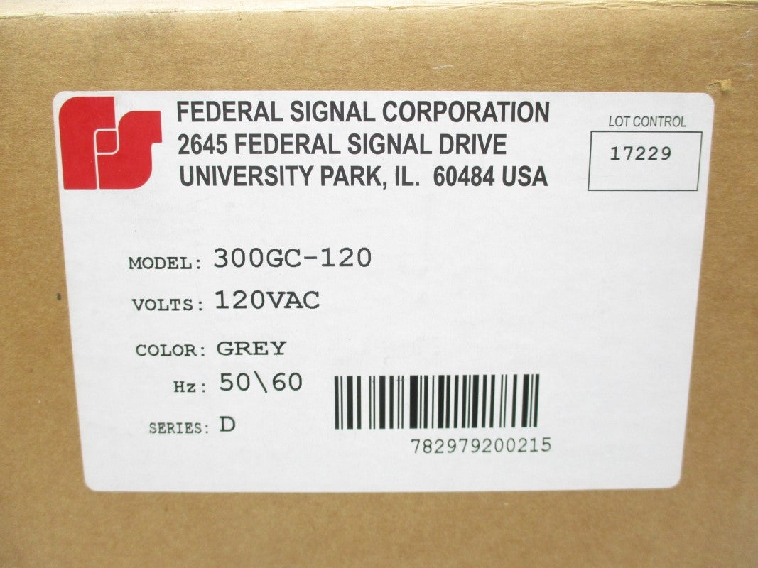 FEDERAL SIGNAL 300GC-120 SER. D 120VAC NSMP