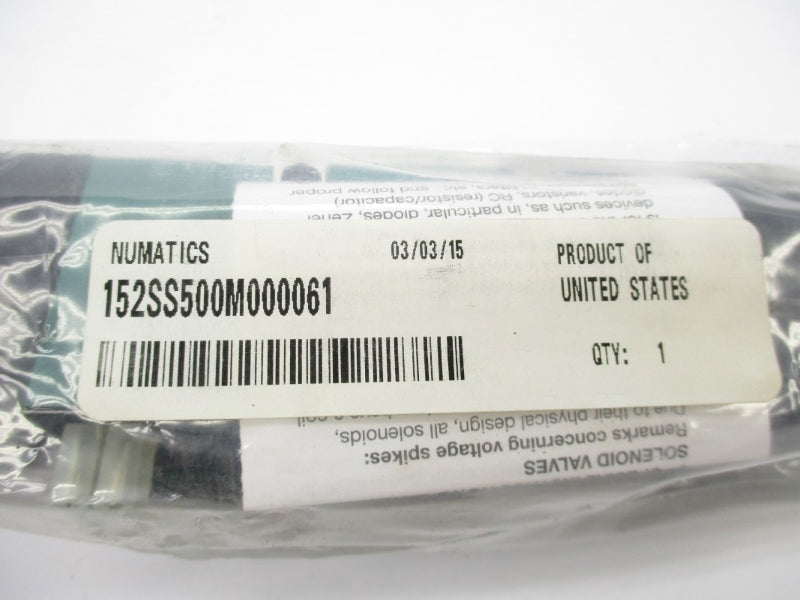 NUMATICS 152SS500M000061 24VDC .25A 150PSI -10-115'F NSMP
