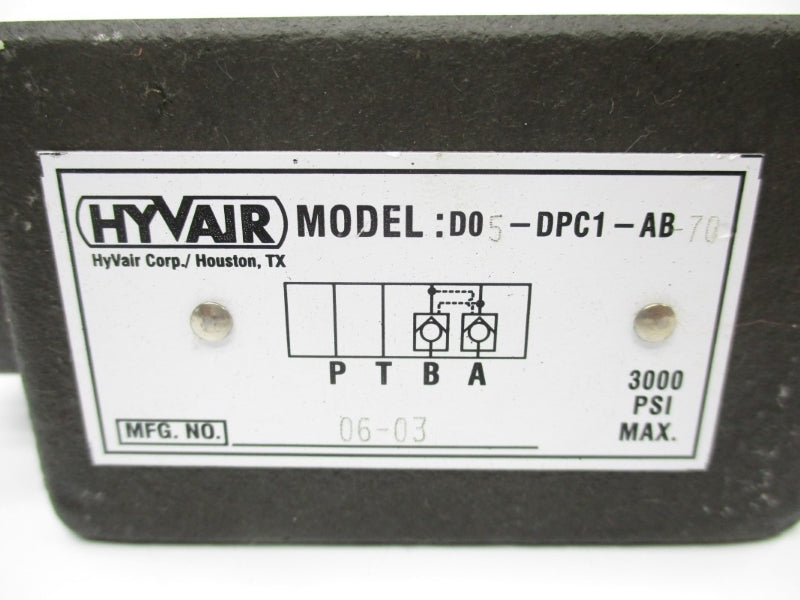 HYVAIR D05-DPC1-AB-70 3000PSI NSNP