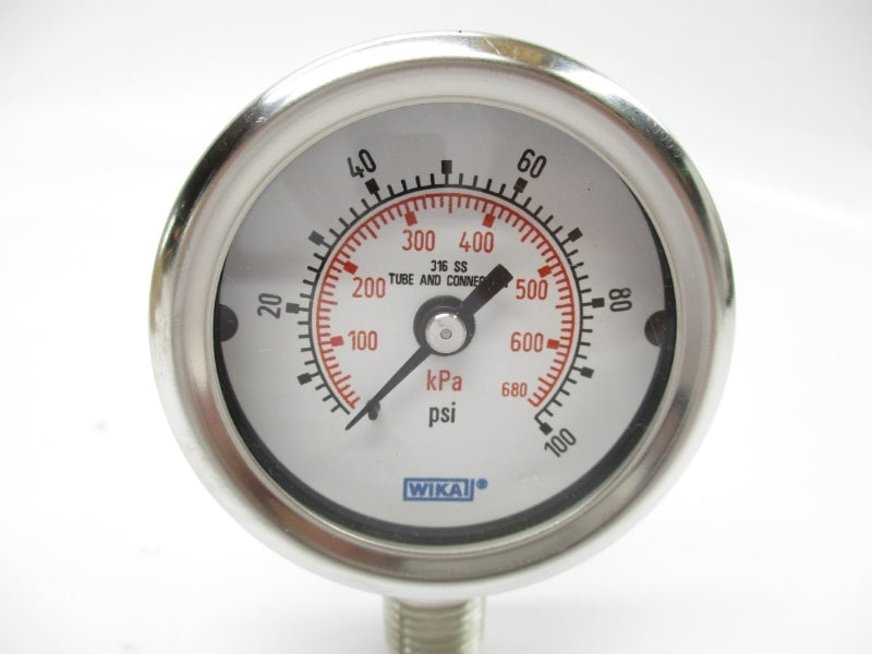 WIKA 50551051 0-100PSI 1/4" NSMP