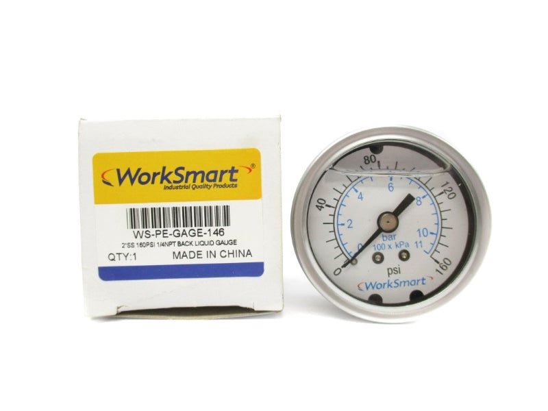 WORKSMART WS-PE-GAGE-146 0-160PSI 1/4" NSMP