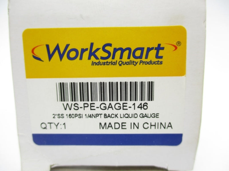 WORKSMART WS-PE-GAGE-146 0-160PSI 1/4" NSMP
