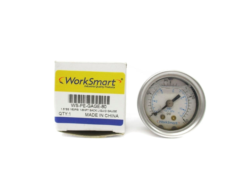 WORKSMART WS-PE-GAGE-80 0-160PSI 1/8" NSMP
