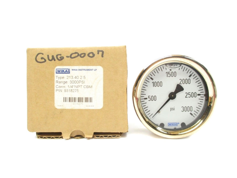 WIKA 9318275 0-3000PSI 1/4" NSMP