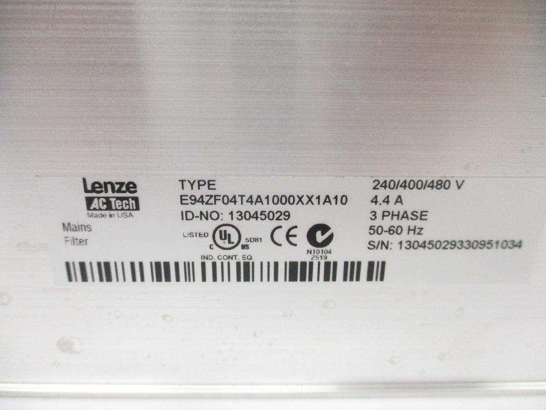 LENZE E94ZF04T4A1000XX110 13045029 480V 4.4A NSMP