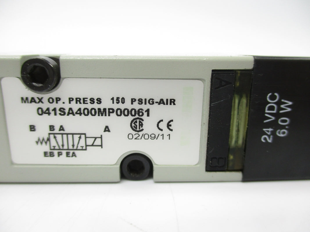 INDUSTRIAL MRO 041SA400MP00061 24VDC 150PSI UNMP
