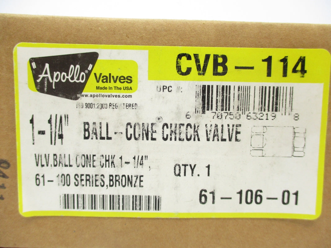 APOLLO VALVES 61-106-01 CVB-114 1-1/4" NSMP