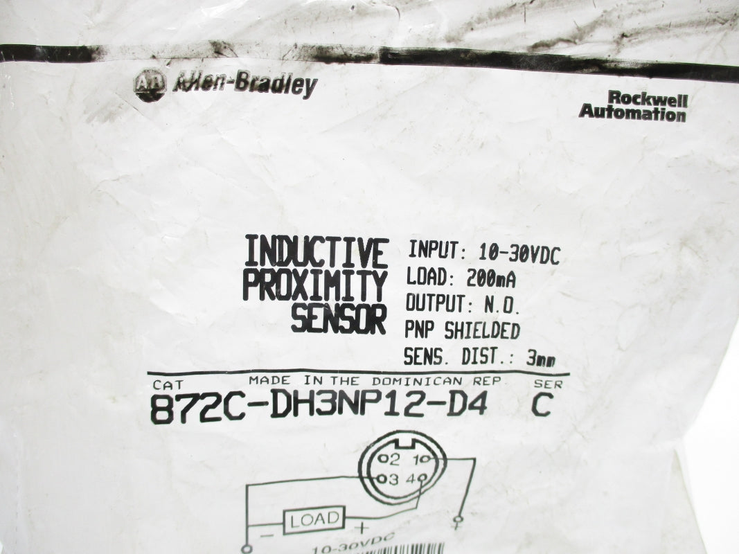 ALLEN BRADLEY 872C-DH3NP12-D4 SER. C 10-30VDC NSMP