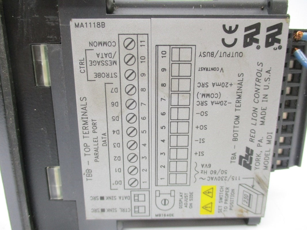 RED LION CONTROLS MDI2R11A 115-230VAC UNMP