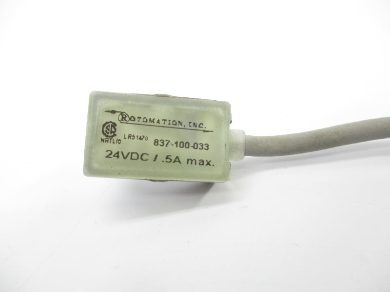ROTOMATION 837-100-003 24VDC .5A NSNP