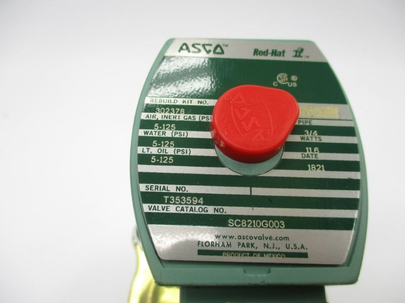 ASCO SC8210G003 24/DC 5-125PSI 3/4" NSNP