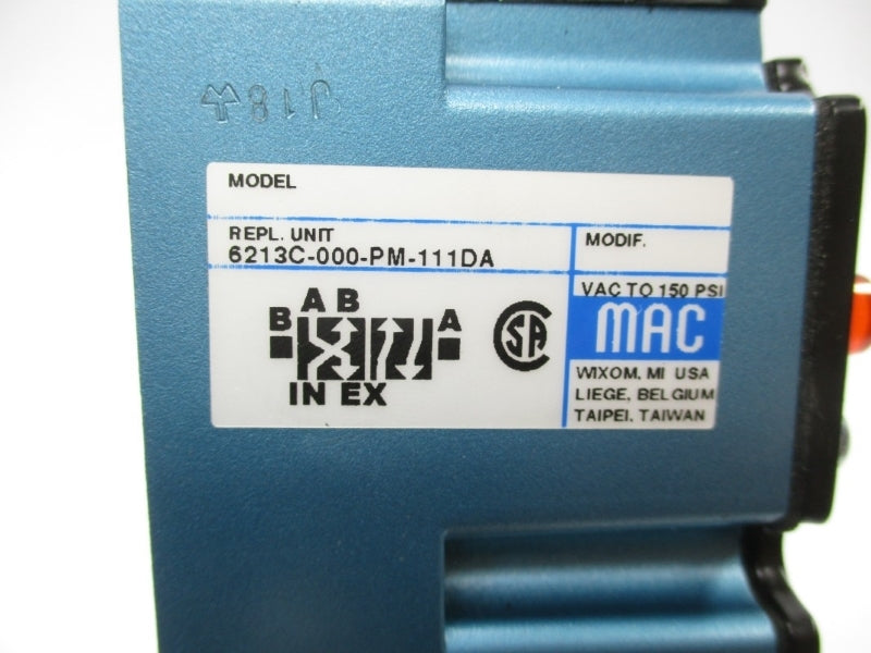 MAC 6213C-000-PM-111DA 110/120V 150PSI NSMP
