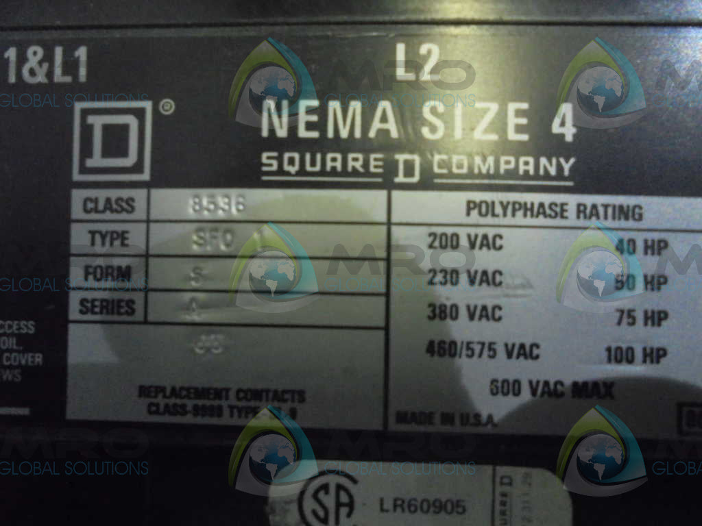 Square D 8536SFO1V02S NSNP **GENUINE** 8536 SFO1 V02 S