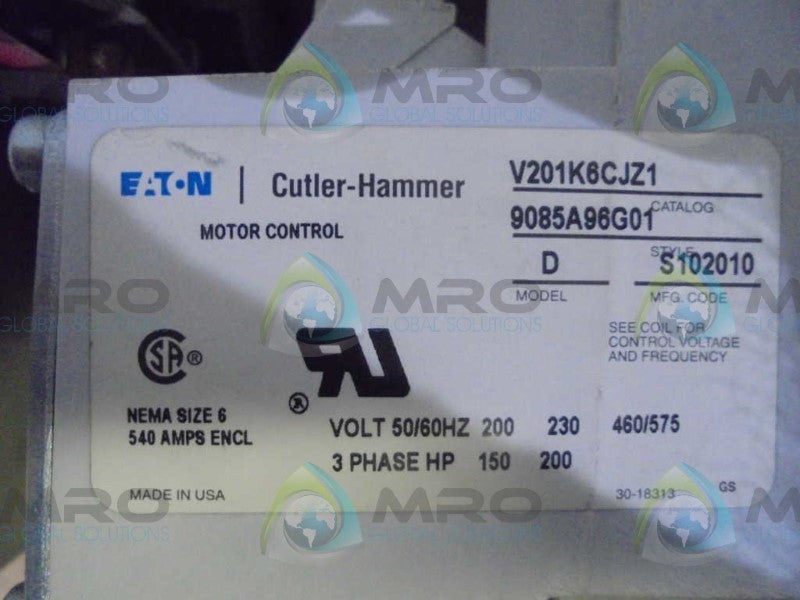 Cutler Hammer V201K6CJZ1 NSNP * GENUINE * Eaton Westinghouse