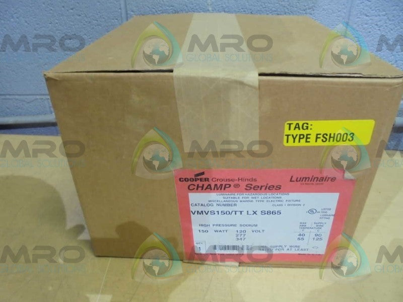 COOPER  VMVS150/TT LX S865  LUMINAIRE * FACTORY SEALED *