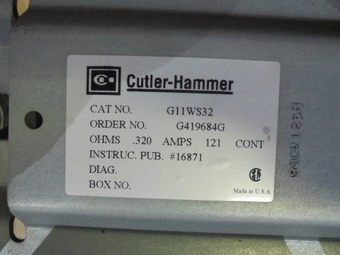 CUTLER HAMMER  G11WS32  * USED *