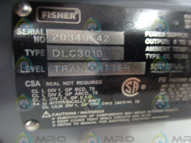 FISHER DLC3010 CONTROLLER TRANSMITTER *NEW NO BOX*