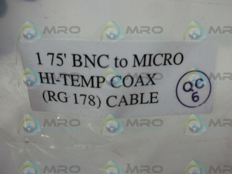 INDUSTRIAL MRO PART# RG178 COAXIAL CABLE CONNECTOR *NEW IN FACTORY BAG*
