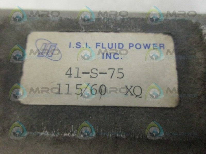 I.S.I. FLUID POWER 41-S-75 CONTROL VALVE *NEW NO BOX*