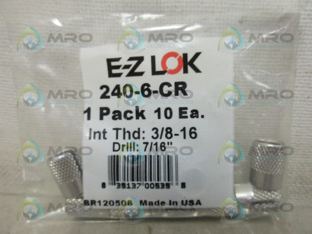 E-Z LOK 240-6-CR INSERT (PKG OF 10) *NEW IN FACTORY BAG*