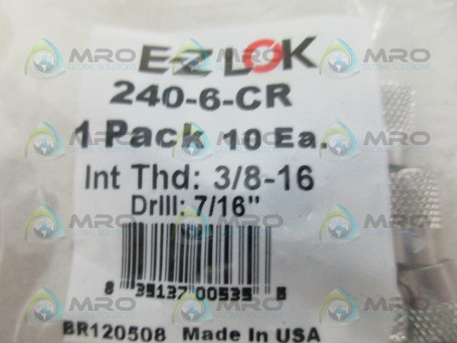 E-Z LOK 240-6-CR INSERT (PKG OF 10) *NEW IN FACTORY BAG*