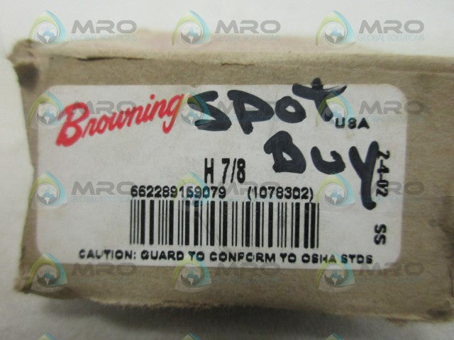 BROWNING 1078302 H SPLIT TAPER BUSHING 7/8" *NEW IN BOX*