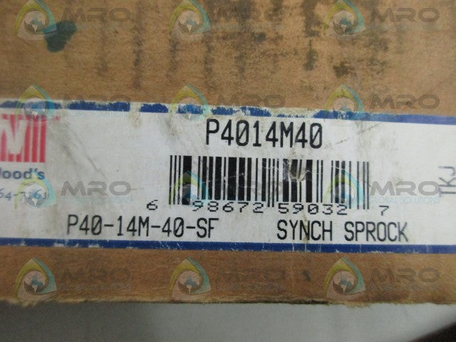 TB WOODS P40-14M-40-SF SPROCKET *NEW IN BOX*