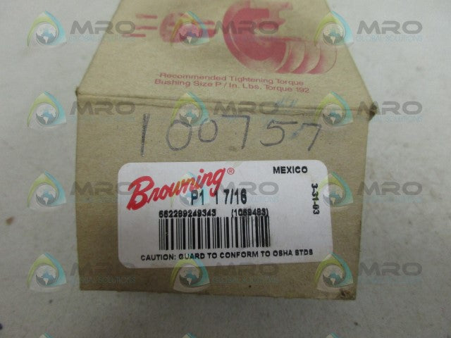 BROWNING 1069483 P1 SPLIT TAPER BUSHING 1-7/16" *NEW IN BOX*