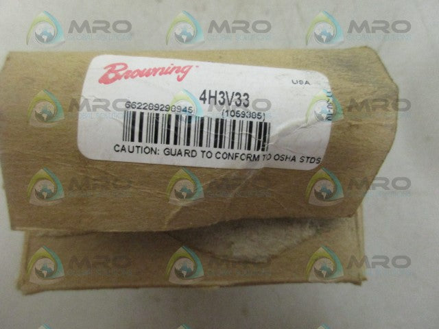 BROWNING 1059385 4H3V33 V-BELT PULLEY *NEW IN BOX*