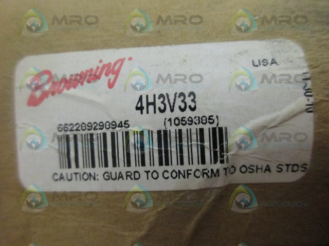 BROWNING 1059385 4H3V33 V-BELT PULLEY *NEW IN BOX*
