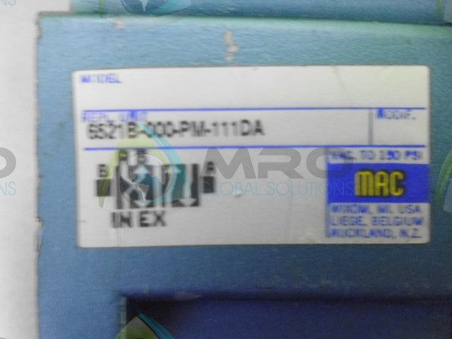 MAC 6521B-000-PM-11DA WITH PME-111-DABE *NEW NO BOX*