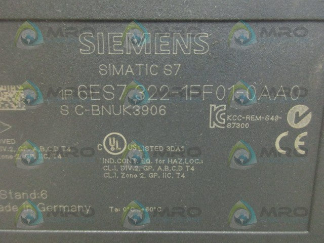 SIEMENS 6ES7322-1FF01-0AA0 SIPLUS *NEW IN BOX*