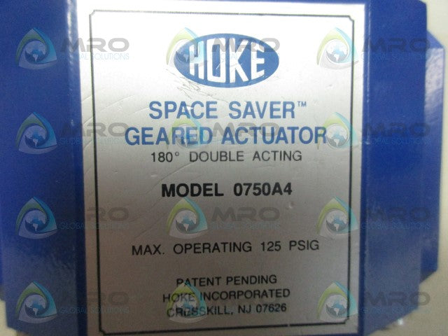 HOKE 0750A4 GEARED ACTUATOR *NEW NO BOX*