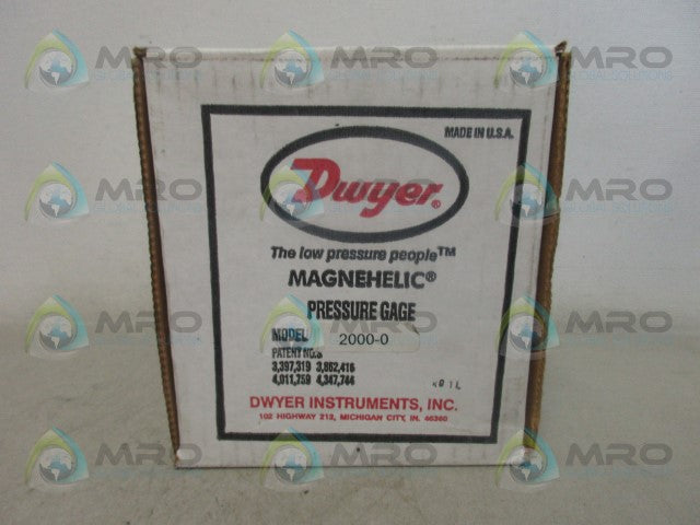 DWYER 2000-0C GAUGE *NEW IN BOX*