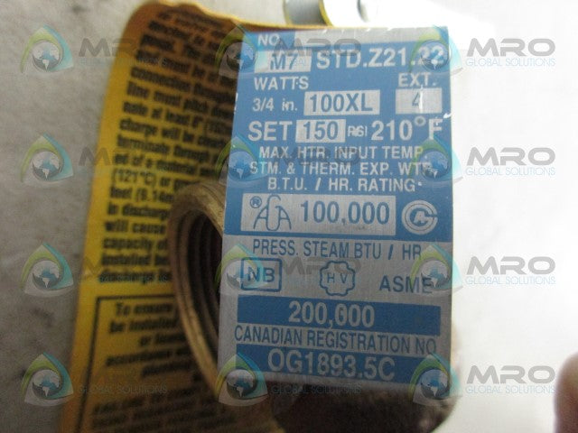 WATTS M7STD.Z21.22 VALVE *NEW NO BOX*