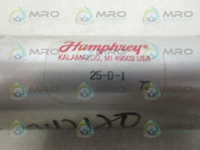 HUMPHREY 25-D-1 PNEUMATIC CYLINDER *NEW NO BOX*