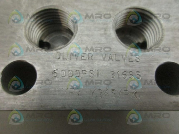 OLIVER VALVES Y34S/PK PSI VALVE *NEW NO BOX*