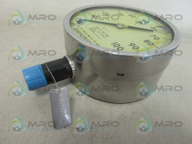 ASHCROFT PI-100BN GAUGE 0-100 *NEW NO BOX*