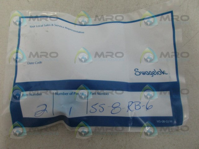 SWAGELOK SS-8-RB-6 BUSHING *NEW IN FACTORY BAG*