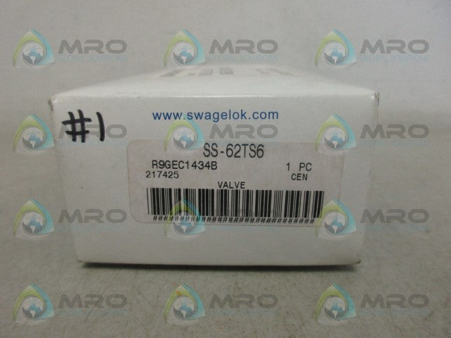 SWAGELOK SS-62TS6 VALVE *NEW IN BOX*