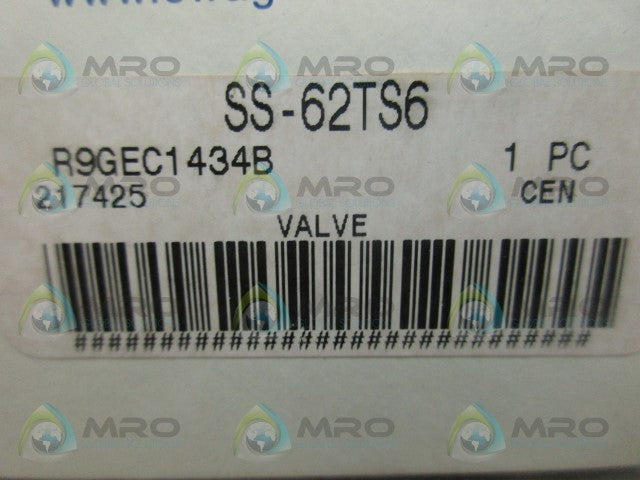 SWAGELOK SS-62TS6 VALVE *NEW IN BOX*
