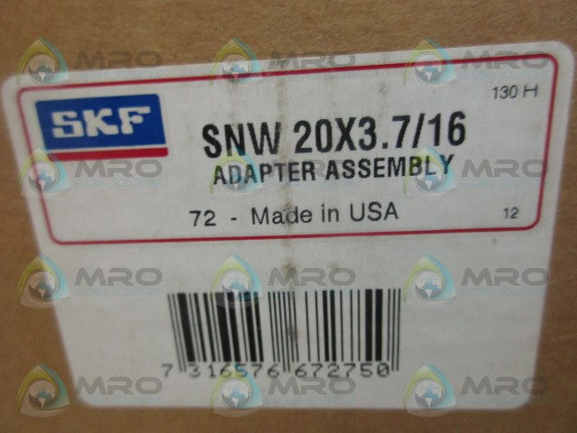 SKF SNW-20X3.7/16 ADAPTER ASSEMBLY *NEW IN BOX*