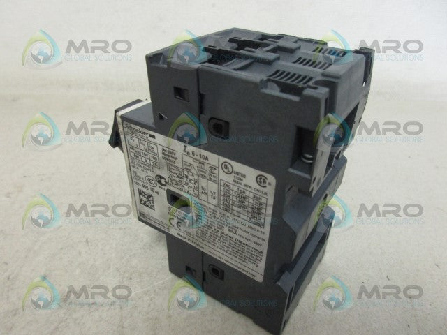 SCHNEIDER ELECTRIC GV2ME14 CIRCUIT BREAKER *USED*