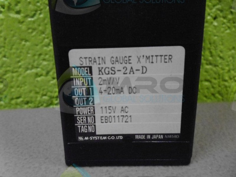 M-SYSTEM KGS-2A-D GAUGE *NEW NO BOX*