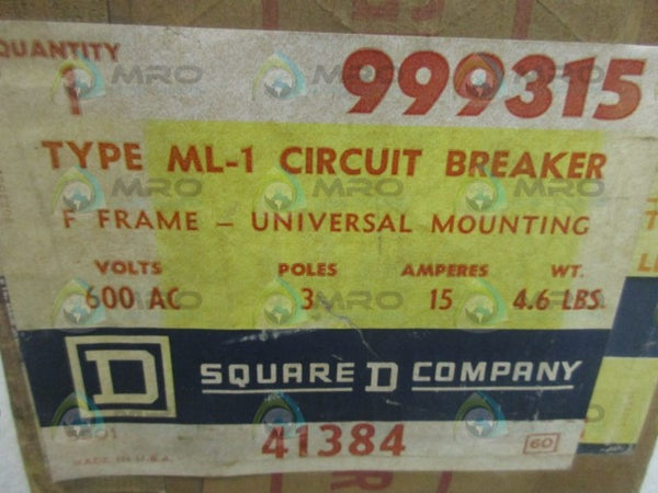 SQUARE D 999315 CIRCUIT BREAKER 15A  NSFS