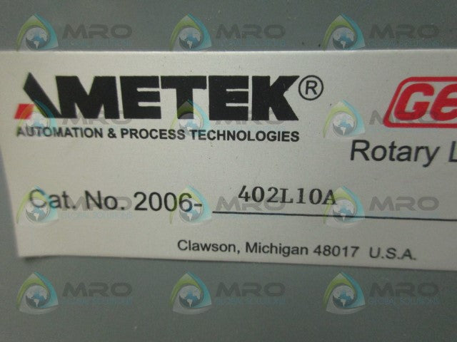 AMETEK 2006-402L10A ROTARY LIMIT SWITCH *NEW IN BOX*