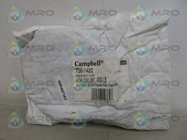 CAMPBELL 736-1422 SHEAVE *NEW IN ORIGINAL PACKAGE*