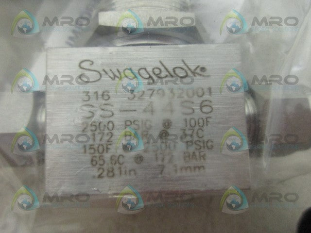 SWAGELOK SS-44S6 VALVE *NEW IN FACTORY BAG*