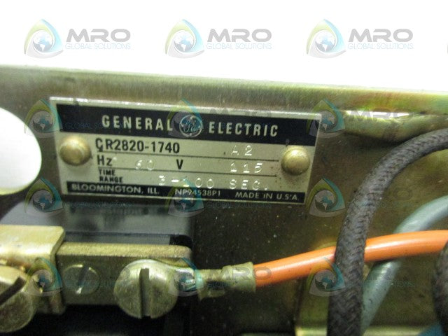 GENERAL ELECTRIC CR2820-1740A2 OVERLOAD RELAY *USED*